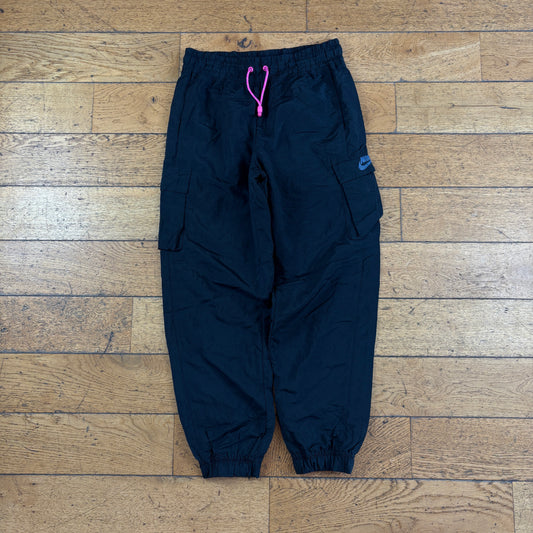 Vintage Nike Black Baggy Tracksuit Sweatpants Track Pants Bottoms - S