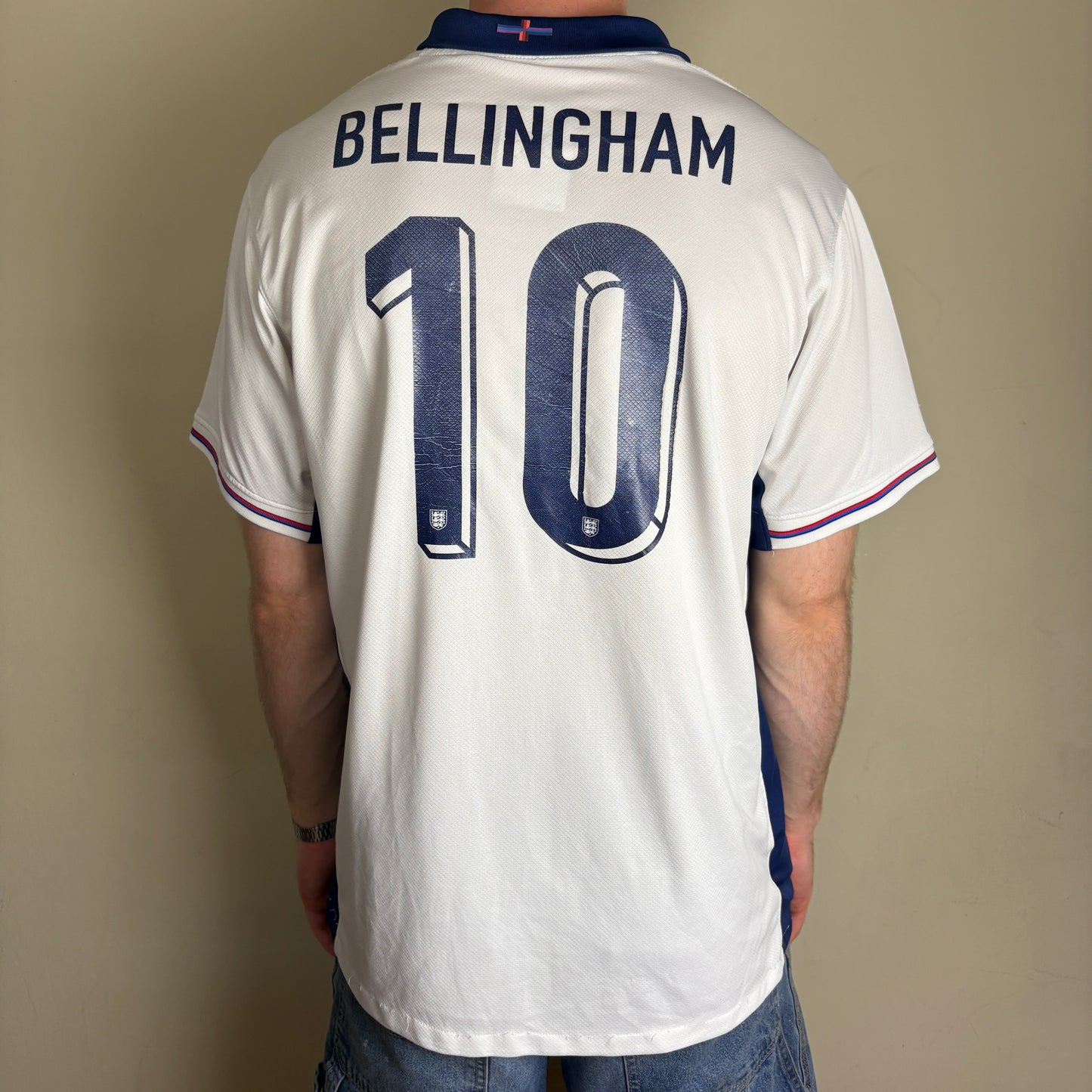 Vintage England Football White Nike Bellingham World Cup Football Shirt - XL