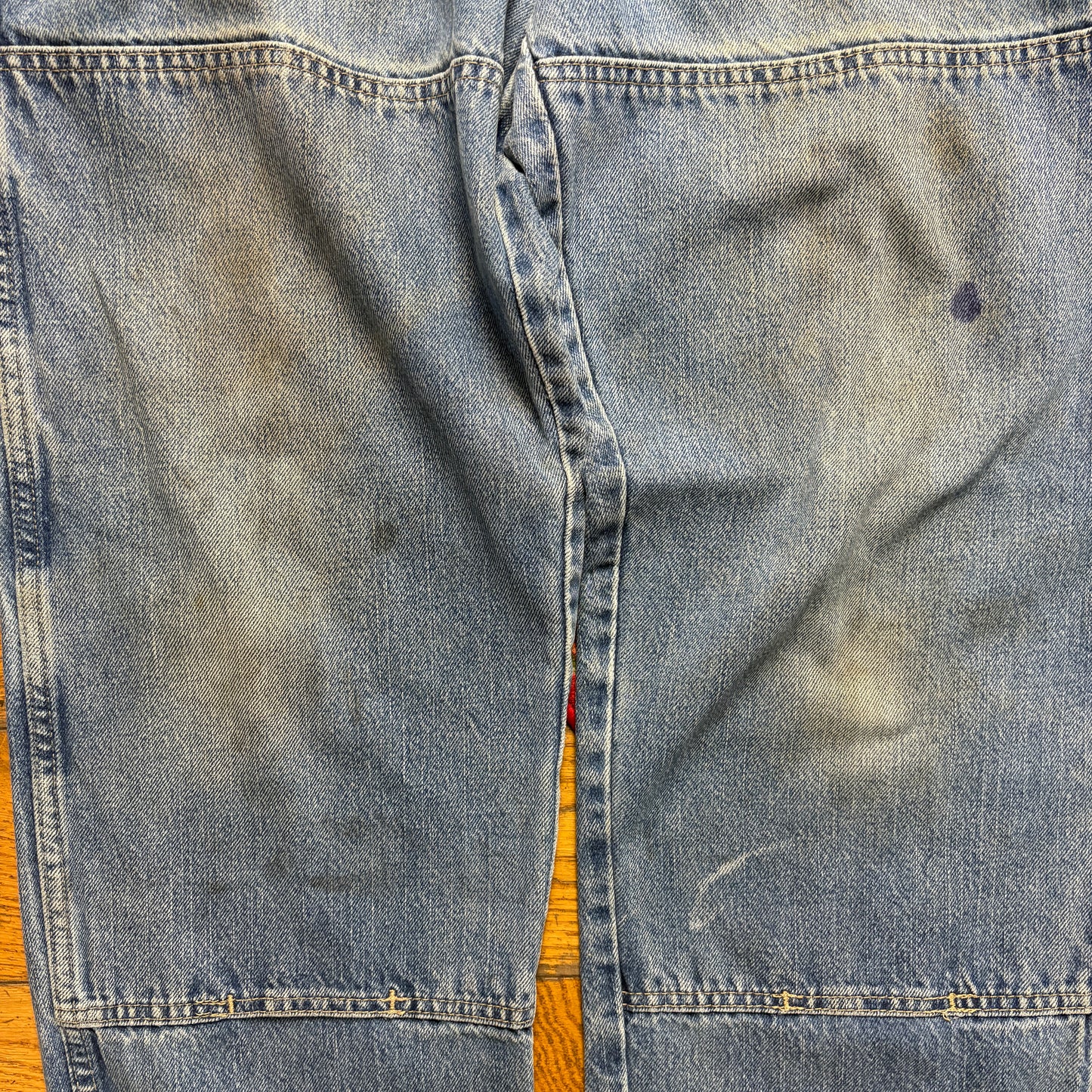 Vintage Dickies Double Knee Workwear Carpenter Baggy Blue Jeans - 38R
