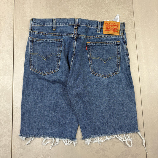 Vintage Levis 517 Blue Denim Shorts - 36