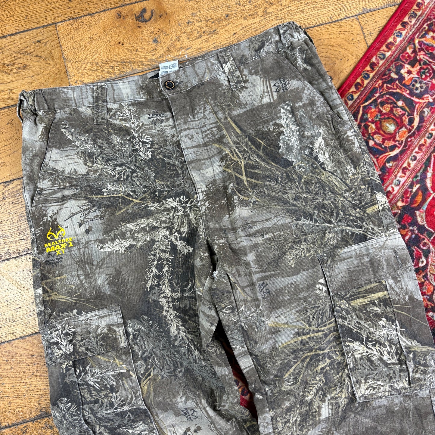 Vintage Real Tree Camo Green Hunting Workwear Trousers - 38
