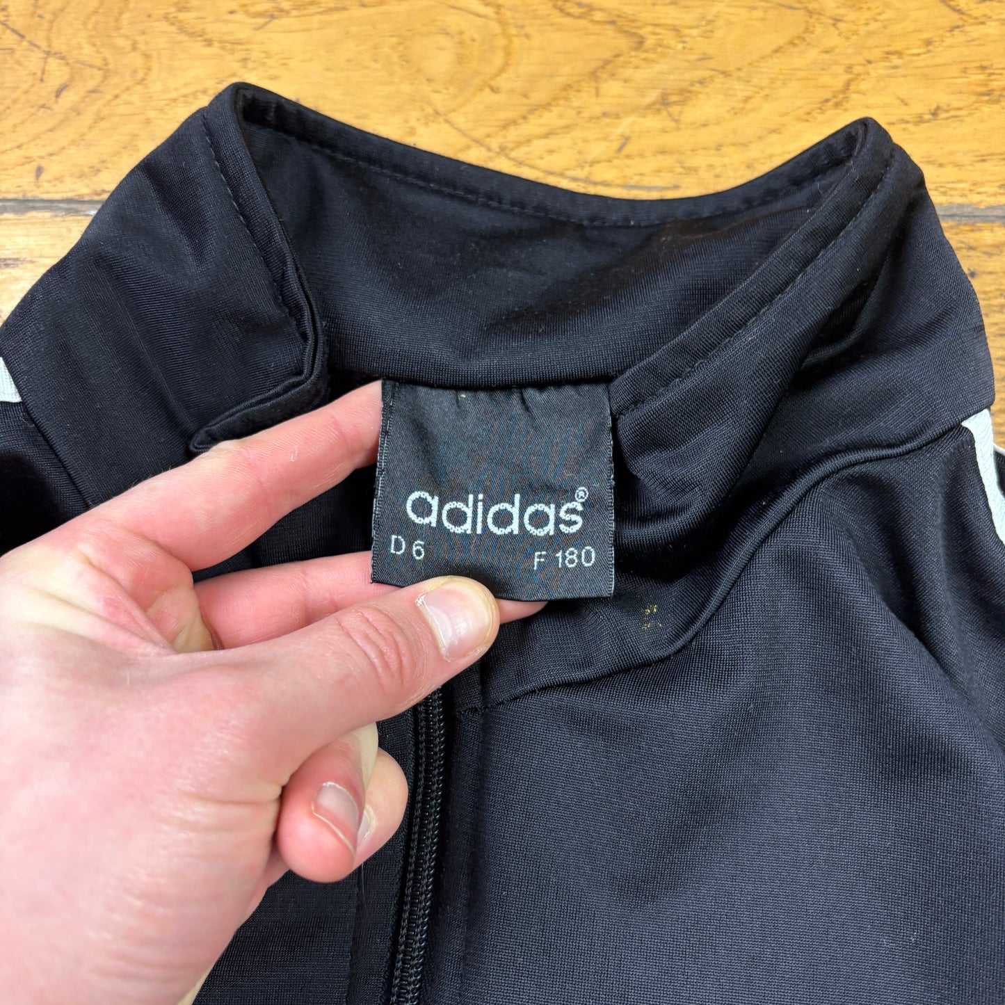 Vintage Adidas Black 90s Tracksuit Track Shell Windbreaker Jacket - L