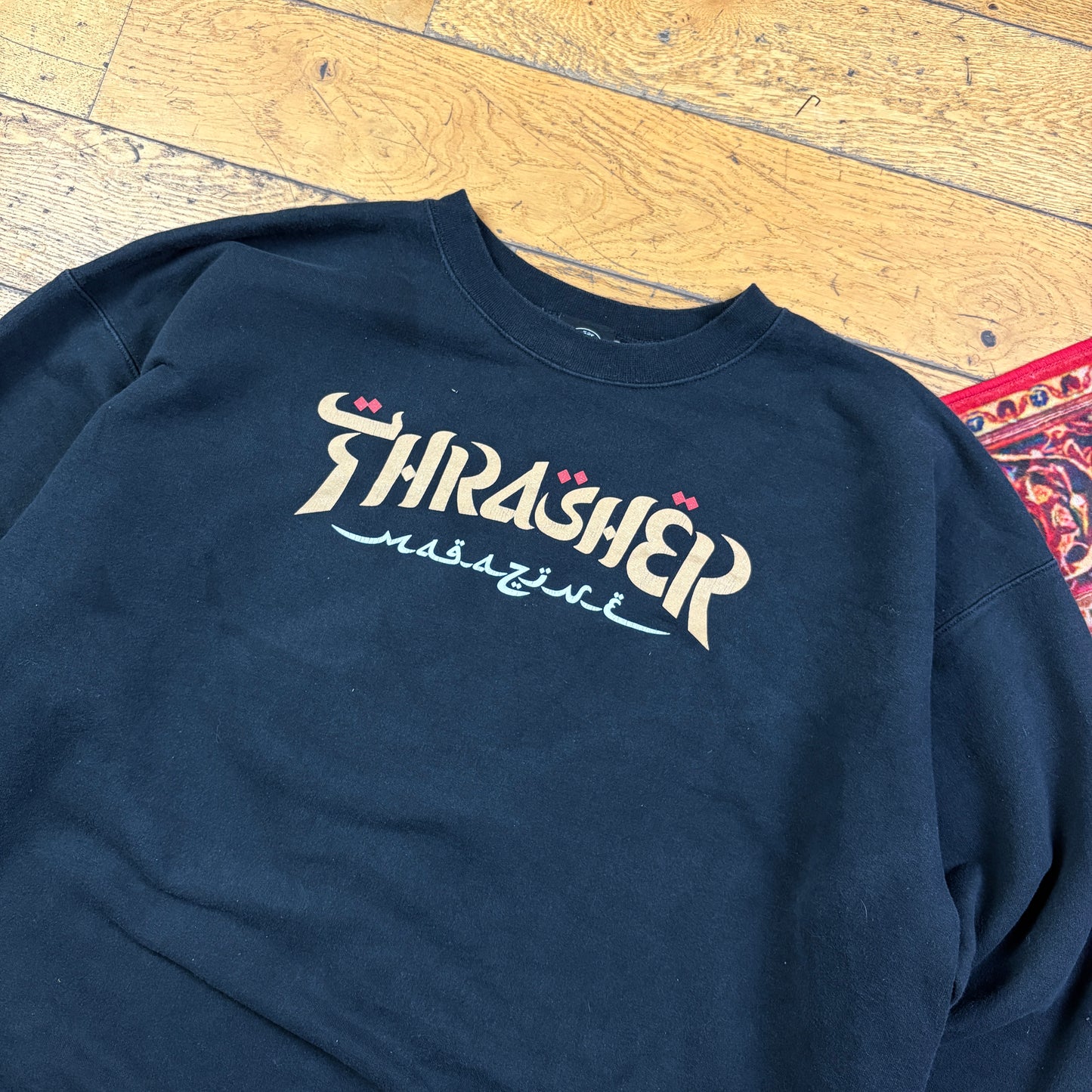 Vintage Thrasher Black Skate Sweatshirt - XL
