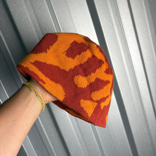 Gramicci Orange Pattern Gorpcore Hiking Beanie