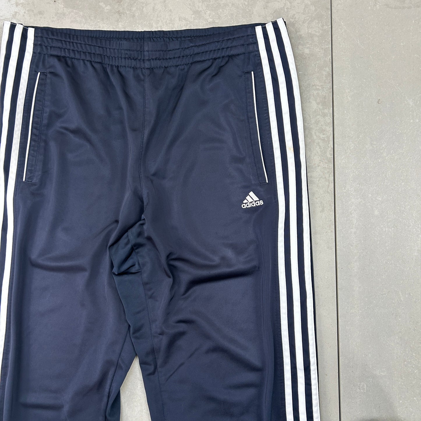 Vintage Adidas Navy Baggy Tracksuit Sweatpants Track Pants Bottoms - M