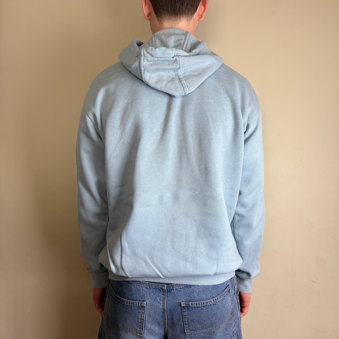 Vintage Carhartt Light Blue Hoodie Sweatshirt - L