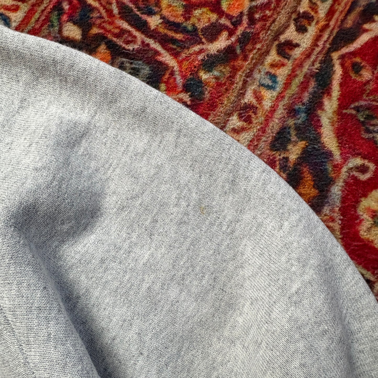 Vintage Champion Grey Quarter Zip Embroidered Sweatshirt - M