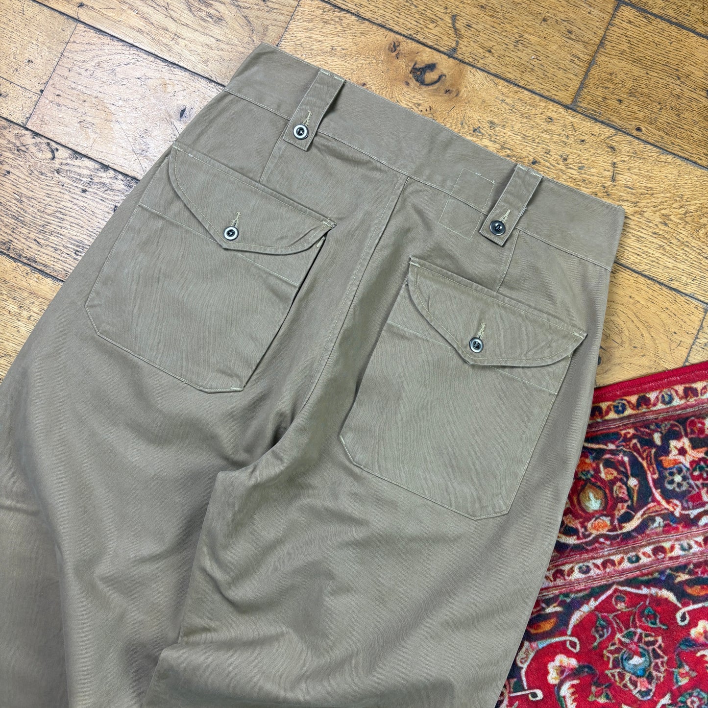 Bronson MFG New Brown Military Fatigue Baggy Workwear Trousers - 34