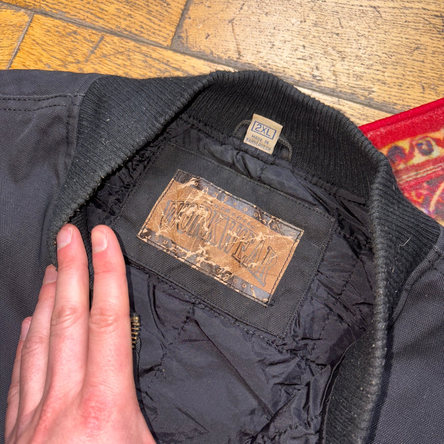 Vintage Black Workwear Carhartt Style Gilet Vest - 2XL