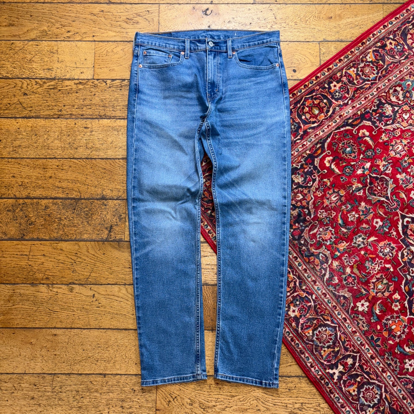 Vintage Levis 502 Straight Blue Denim Jeans - 34R