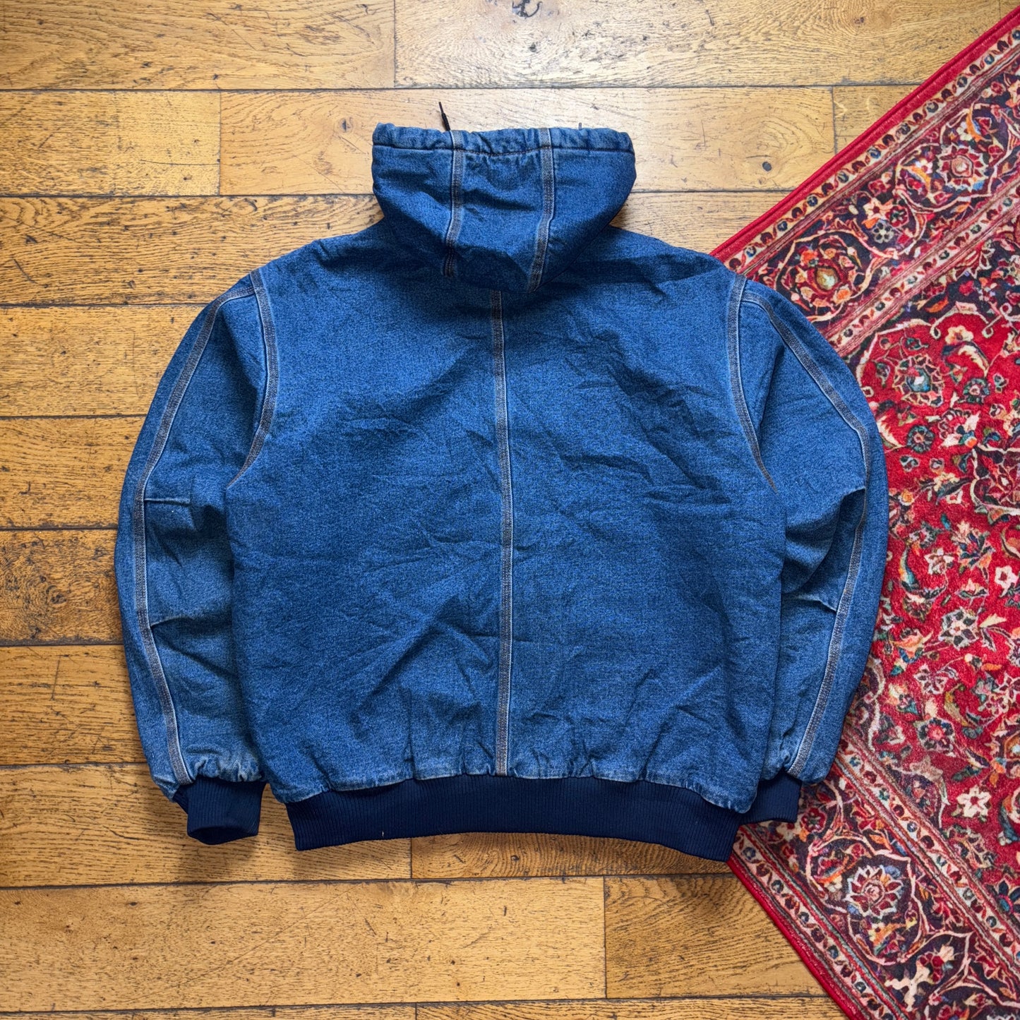 Vintage Berne Blue Denim Workwear Carhartt Active Style Jacket ASAP Rocky - L