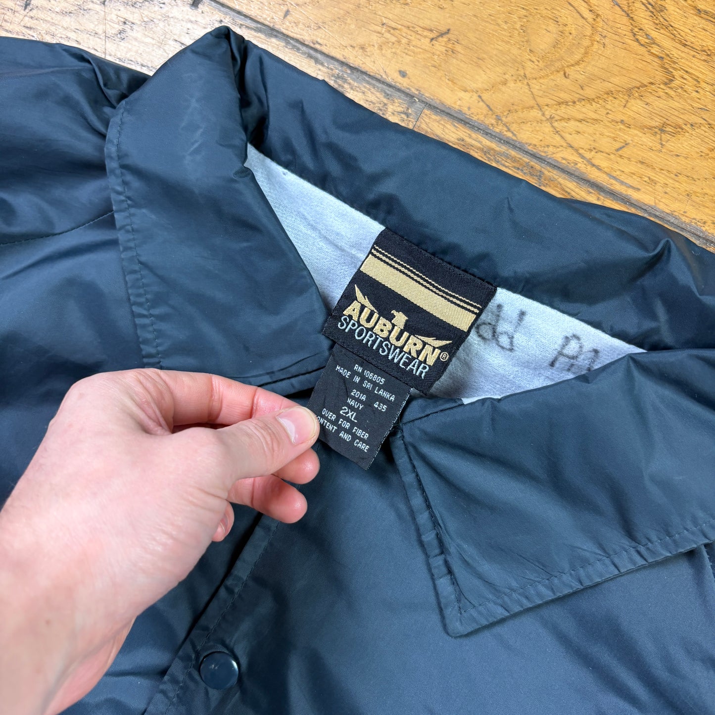 Vintage Navy Nylon Coach Harrington Jacket - 2XL