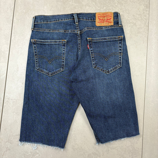 Vintage Levis 502 Straight Blue Denim Shorts - 29