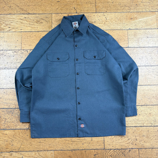 Vintage Dickies Grey Workwear Shirt - M
