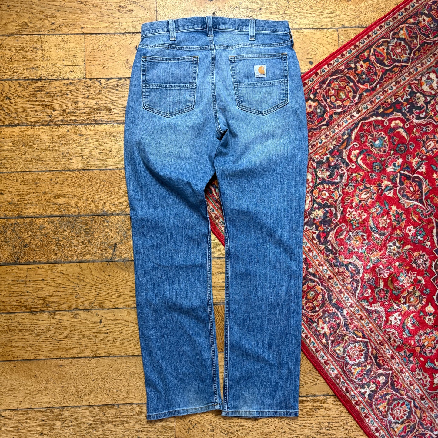 Vintage Carhartt Workwear Carpenter Straight Blue Jeans - 32R