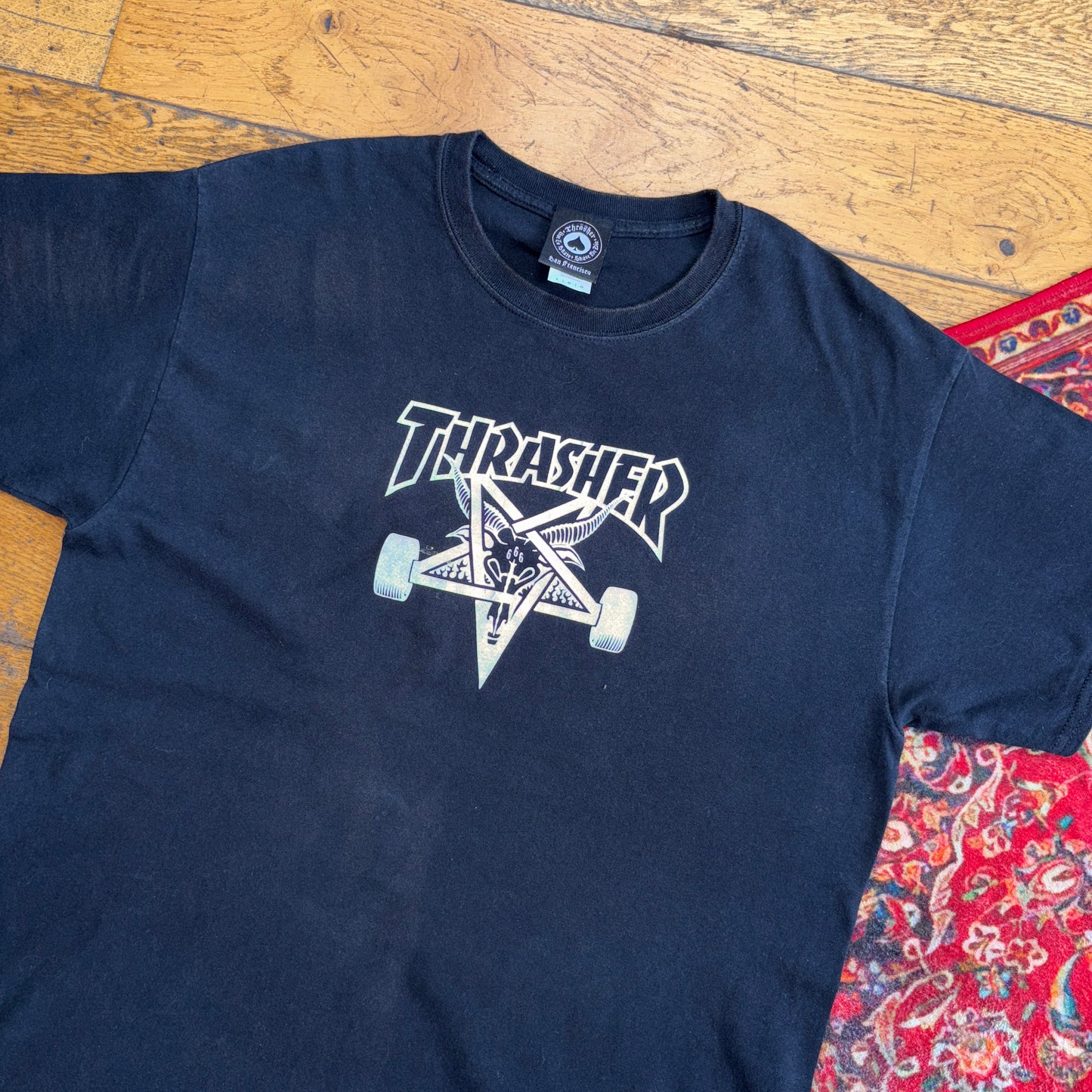 Vintage Thrasher Black Skate  Graphic T-Shirt - M