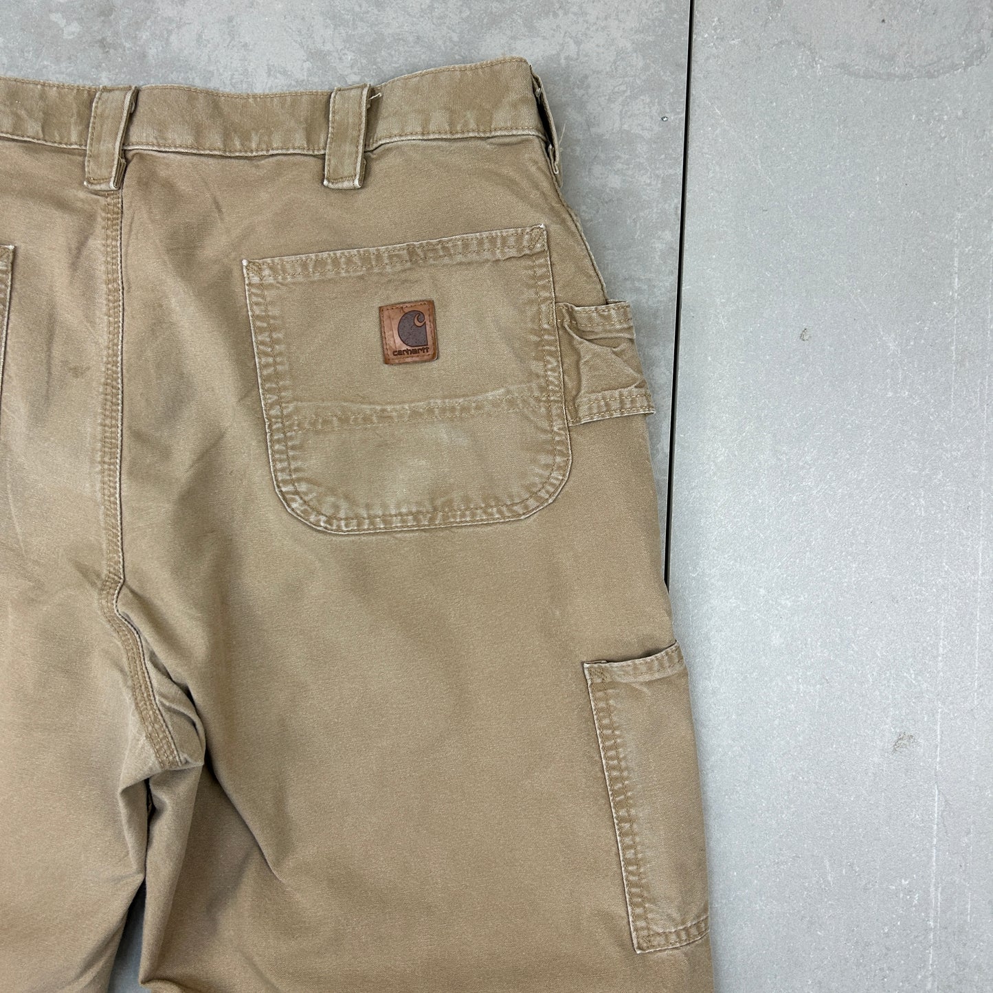 Vintage Carhartt Brown Workwear Carpenter Baggy Trousers - 36