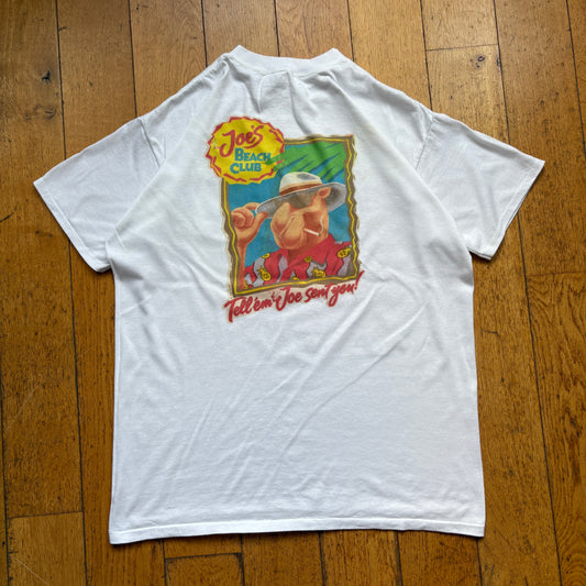 Vintage 90s Camel Single Stitch White Graphic T-Shirt - XL