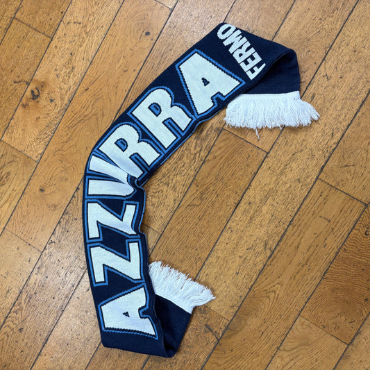Vintage Azzurra Fermo Navy Blue Italian Scarf