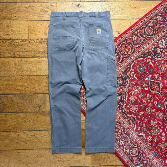 Vintage Carhartt Grey Workwear Carpenter Straight Trousers - 33S