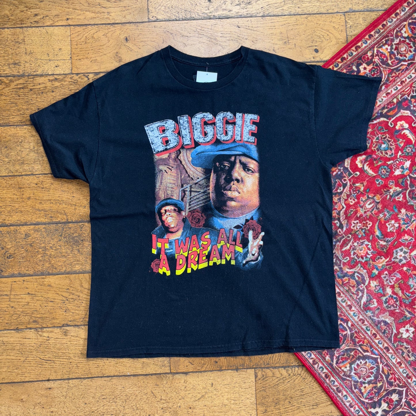 Vintage Biggie Smalls Y2K Black Graphic T-Shirt - XL
