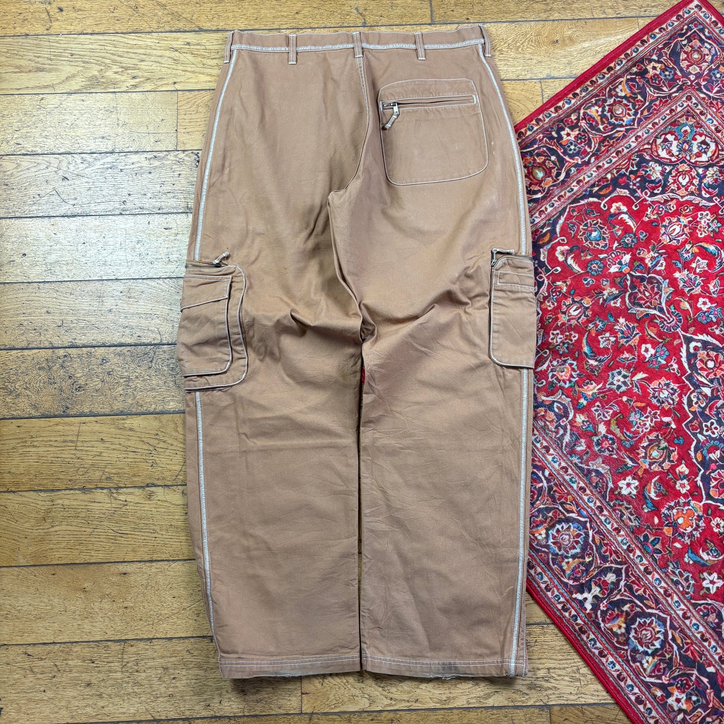 Vintage Sean John Y2K Hip Hop Carpenter Brown Trousers - 40