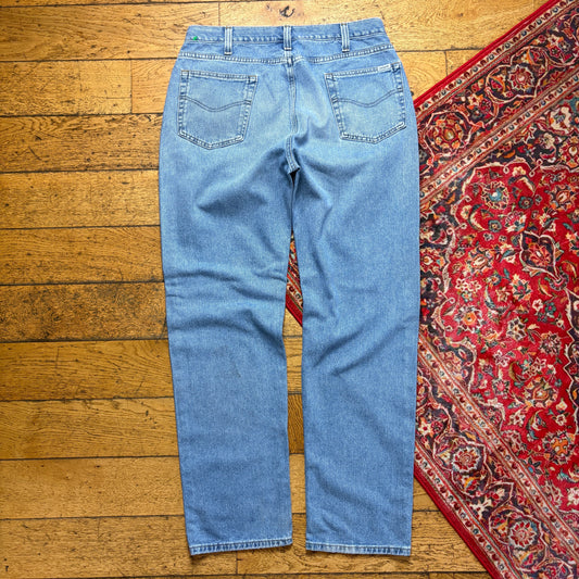 Vintage Carhartt Workwear Carpenter Baggy Blue Jeans - 38L