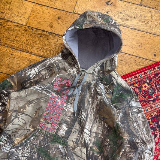 Vintage Realtree Camo Green Womens Hoodie Sweatshirt - M