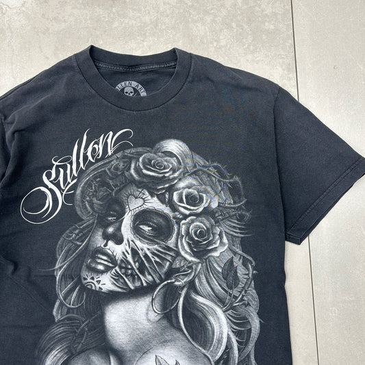 Vintage Tattoo Black Graphic T-Shirt - M