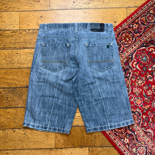 Vintage Southpole Embroidered Hip Hop Blue Baggy Shorts Jorts - 38