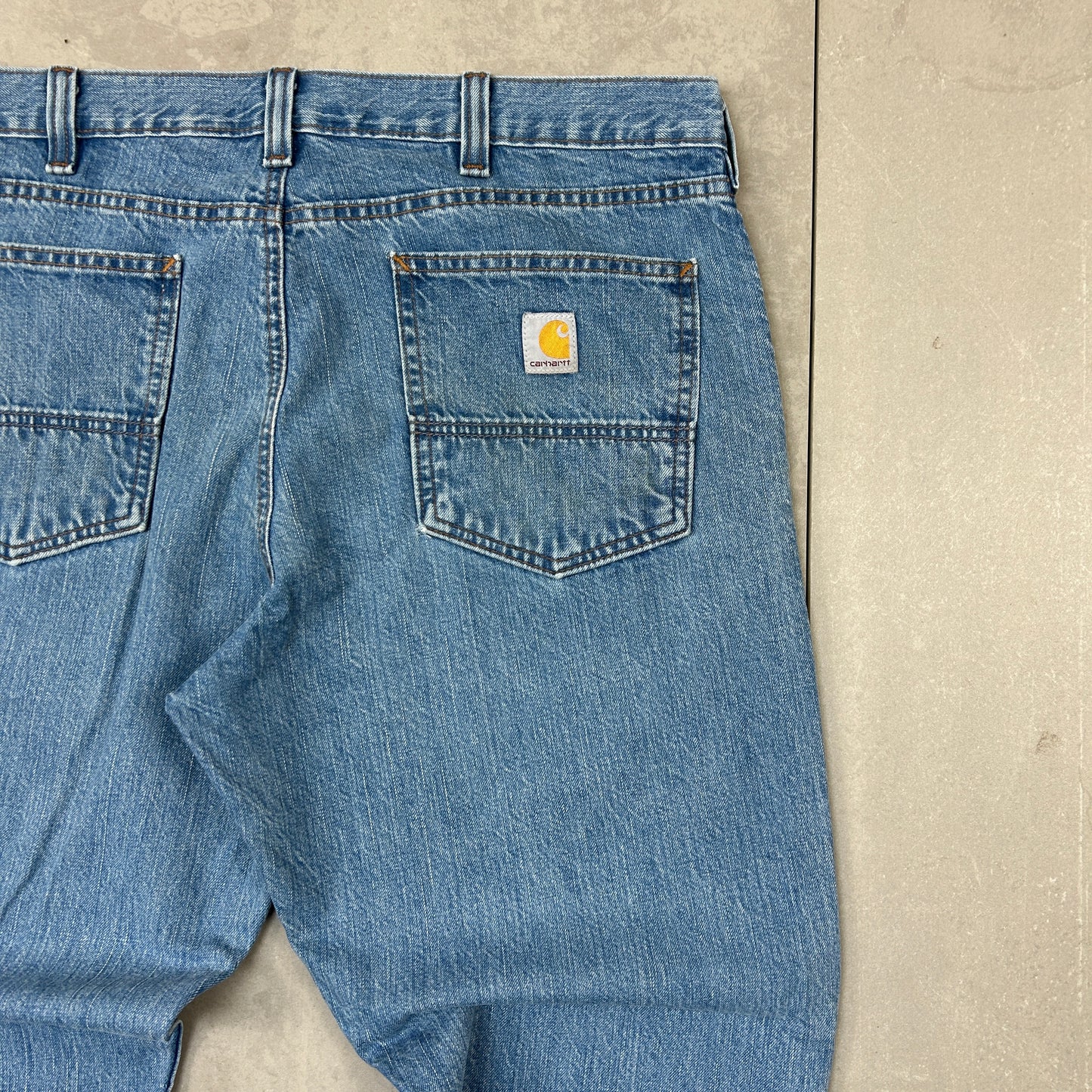 Vintage Carhartt Blue Workwear Carpenter Baggy Jeans - 38