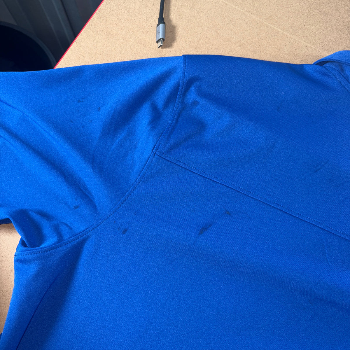 Oakley Blue Stripe Golf Polo T Shirt - L