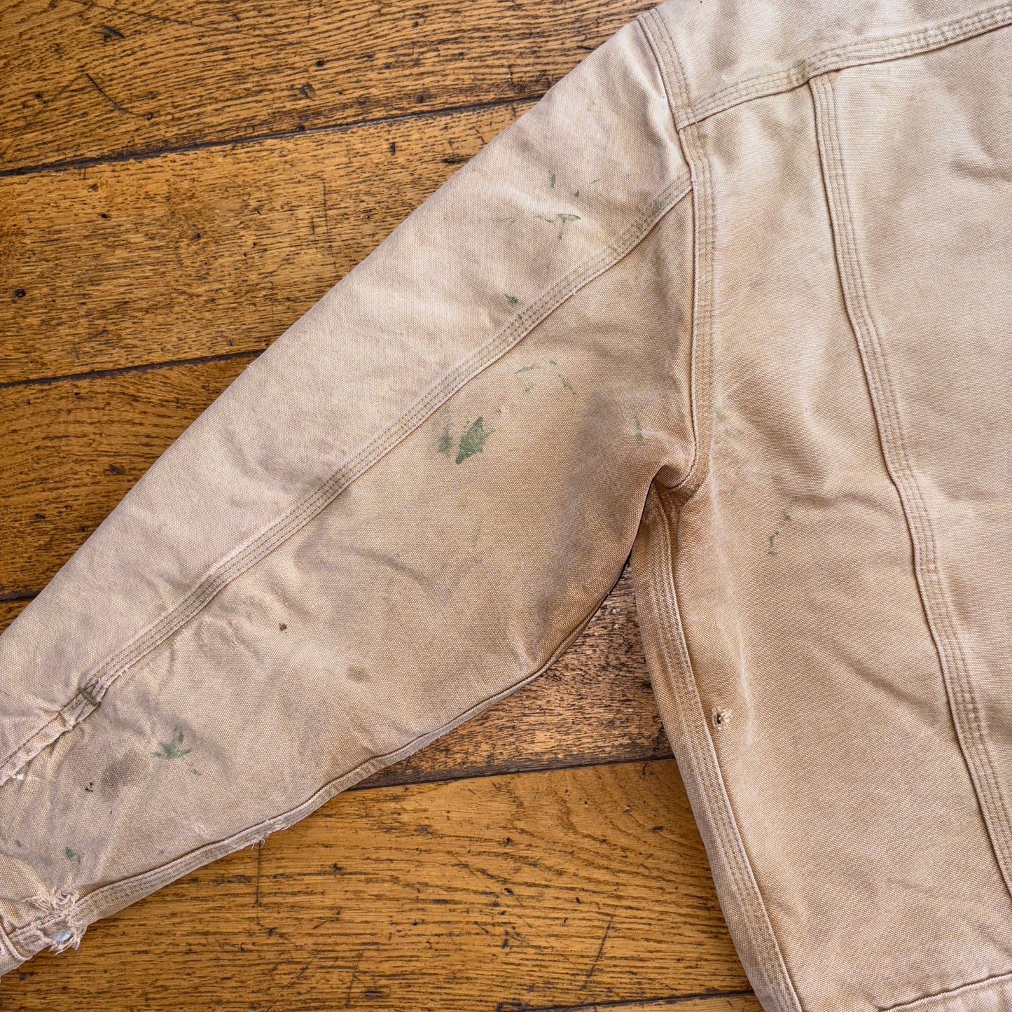 Vintage Carhartt Brown Trucker Distressed Thrashed Workwear Jacket - M