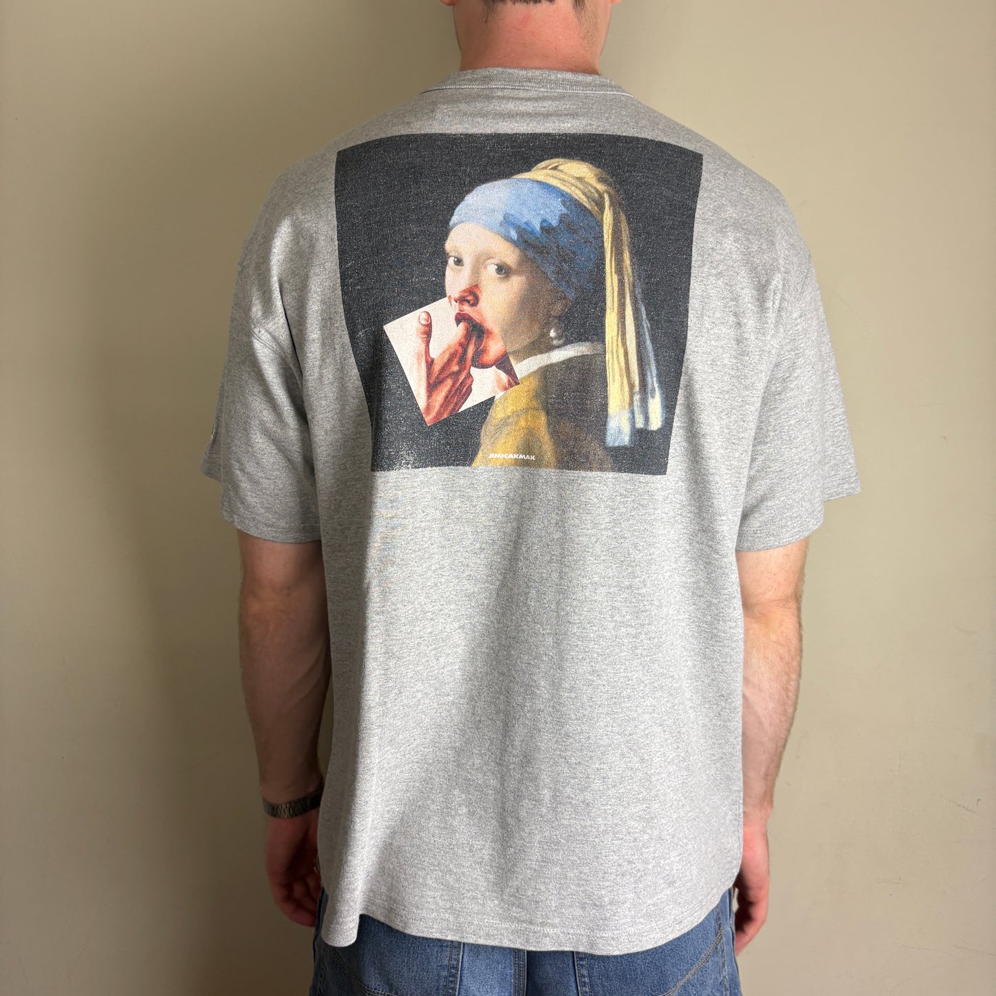 Vintage Champion Grey Skate Streetwear Graphic T-Shirt - L