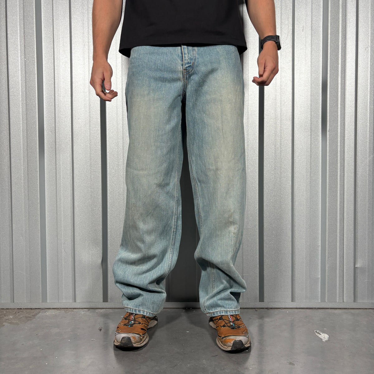 Quiksilver Baggy Blue Y2K Surfwear Jeans - 32R