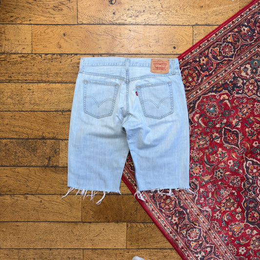 Vintage Levis 527 Slim Blue Denim Shorts - 34
