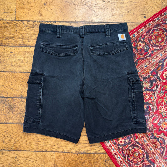 Vintage Carhartt Black Workwear Baggy Carpenter Shorts - 34
