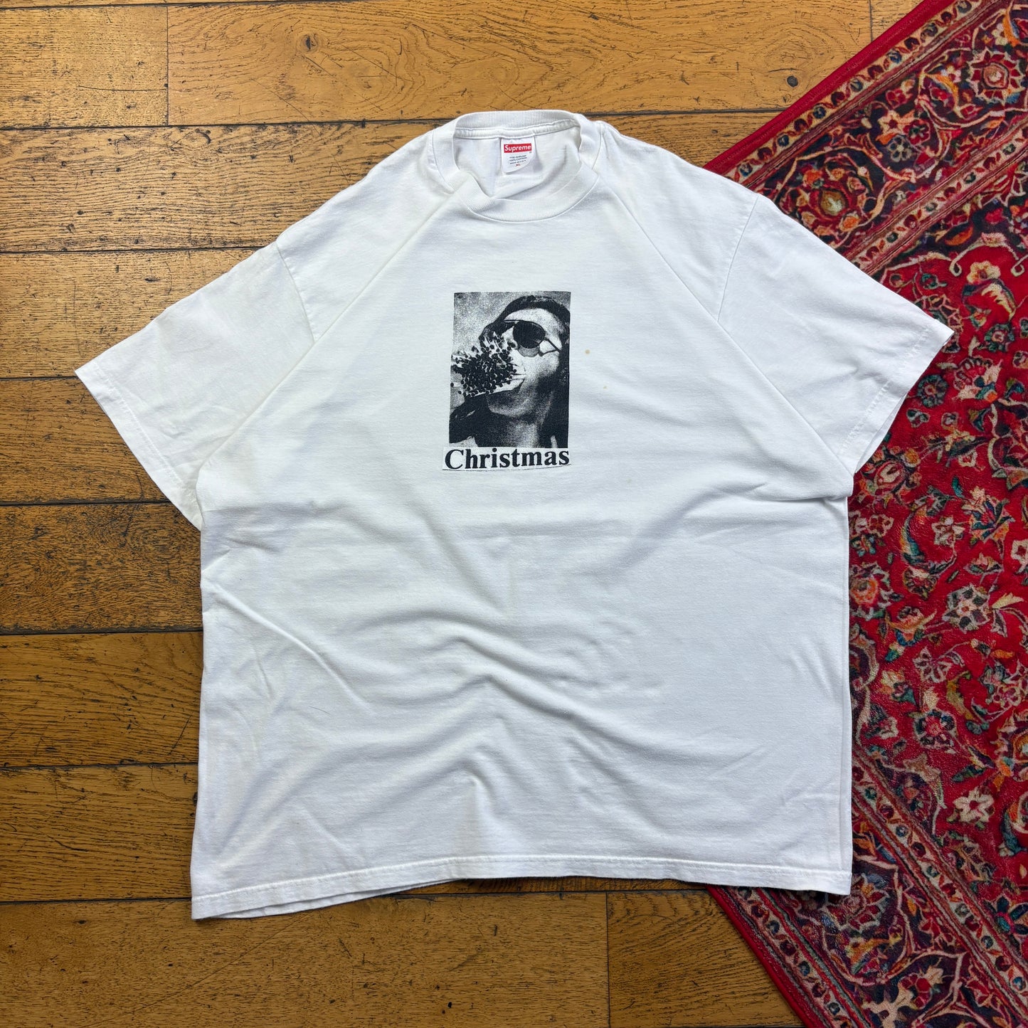 Supreme Christmas White Graphic T-Shirt - XL