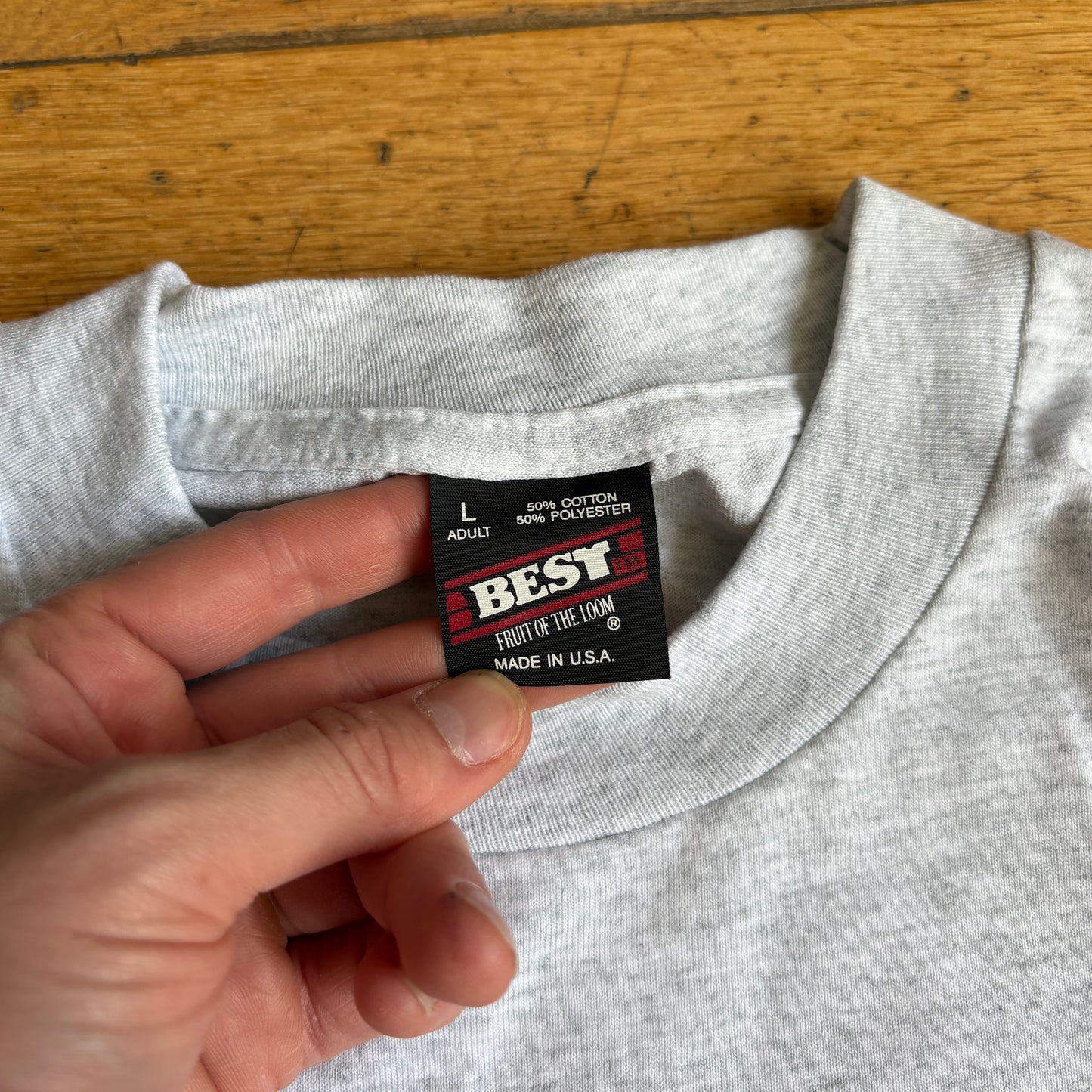 Vintage 90s Funny Cat Single Stitch Grey Graphic T-Shirt - M