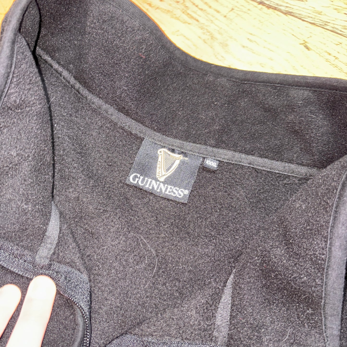 Vintage Guinness Black Fleece Embroidered Sweatshirt - XL