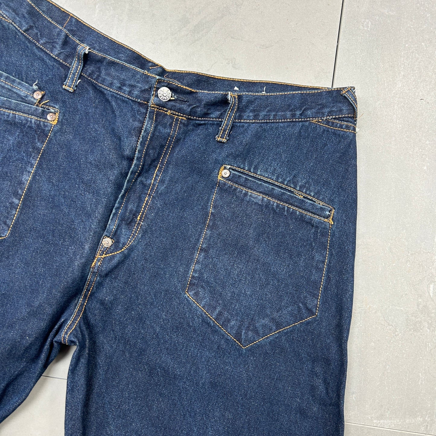 Vintage Evisu Embroidered Hip Hop Blue Baggy Jeans - 40