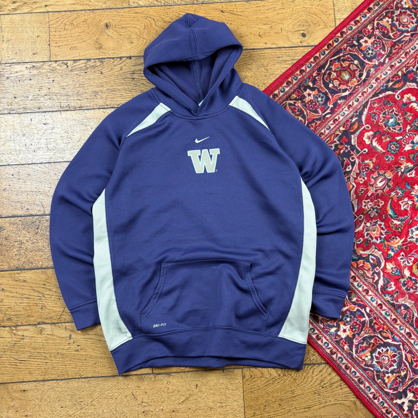 Vintage Nike Womens Purple Swoosh Embroidered Hoodie Sweatshirt - Size 20