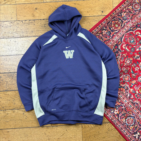 Vintage Nike Womens Purple Swoosh Embroidered Hoodie Sweatshirt - Size 20