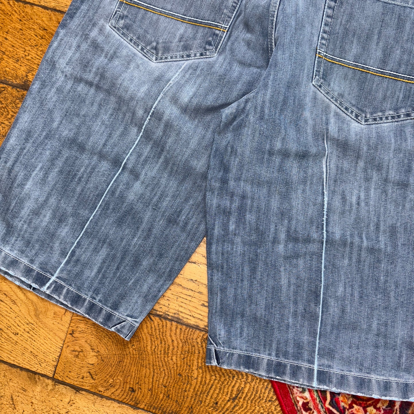 Vintage Southpole Embroidered Hip Hop Blue Baggy Shorts Jorts - 38