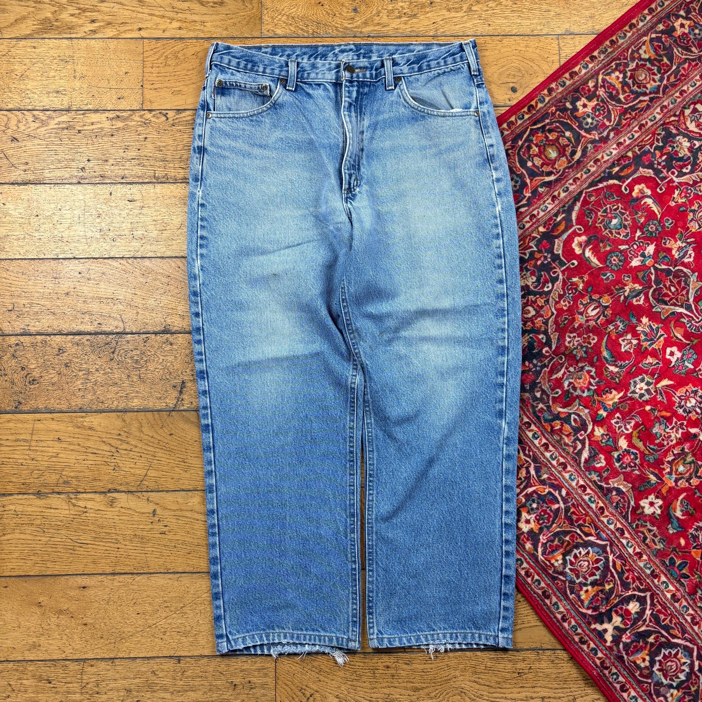 Vintage Carhartt Blue Workwear Carpenter Baggy Jeans - 36