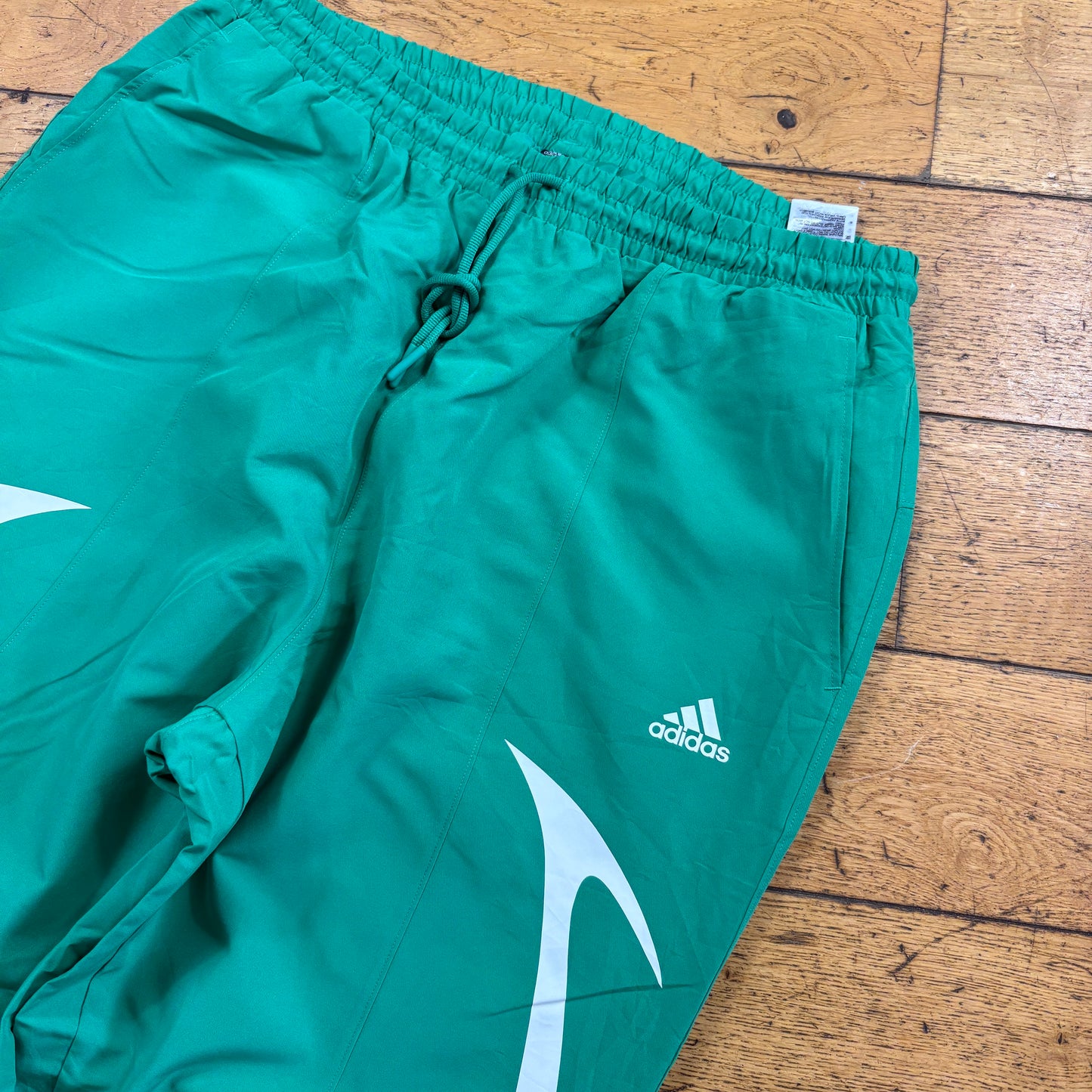Vintage Adidas Green Baggy Tracksuit Sweatpants Track Pants Bottoms - L