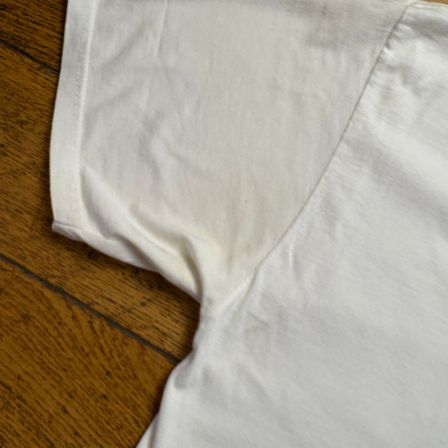 Vintage Stussy White Graphic T-Shirt - L