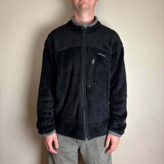 Vintage Patagonia Black Hiking Gorpcore Fleece Zip Jumper Jacket - XL