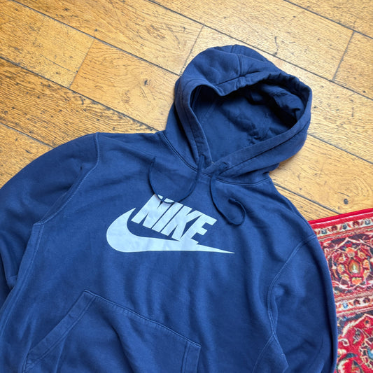 Vintage Nike Navy Hoodie Sweatshirt - M