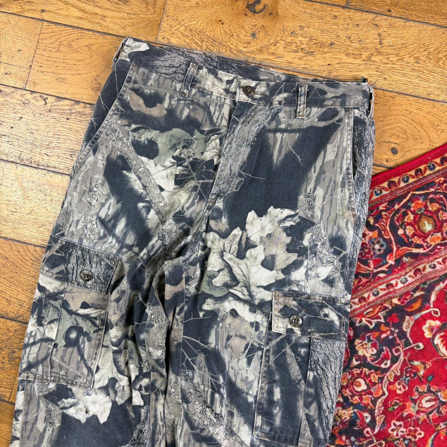 Vintage Real Tree Camo Green Hunting Workwear Trousers - 32